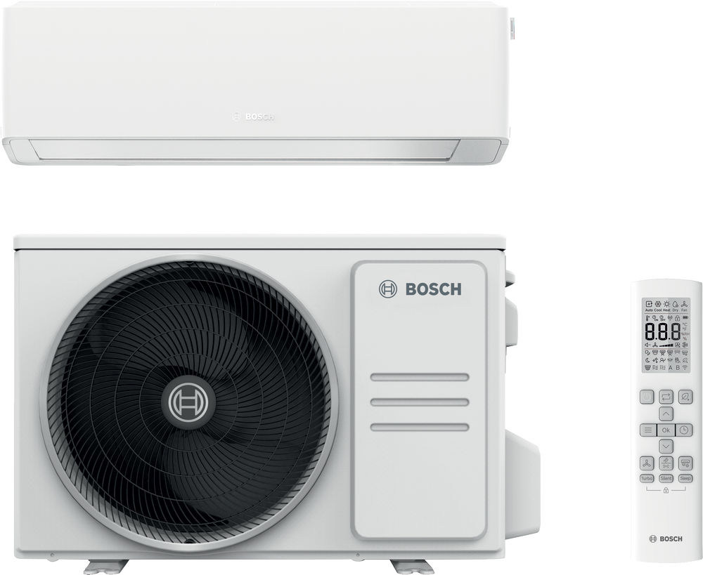Finance | Heat4orce Bosch Climate 7000i indoor unit, outdoor unit and remote control